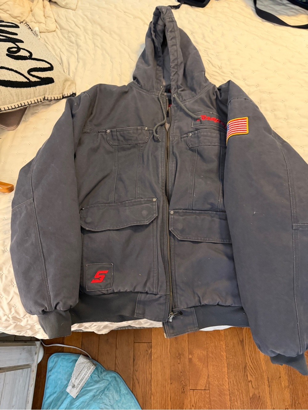 Snap-on Hooded Work Jacket
